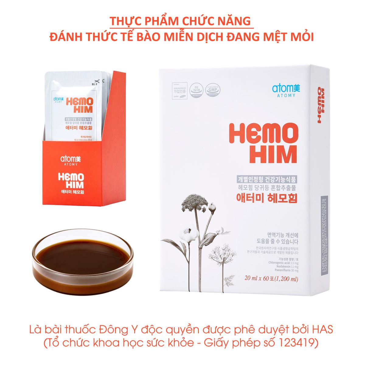 thực phẩm chức năng HemoHIM Atomy Hàn Quốc giúp đánh thức tế bào miễn dịch đang mệt mỏi